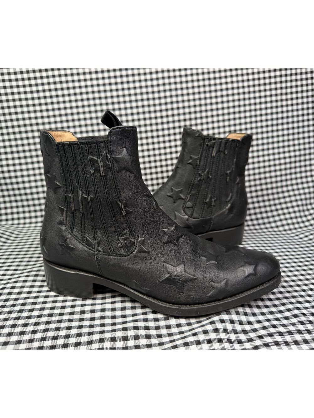 The Office of Angela Scott Miss Jagger Star Chelsea Boots EU 36 Black Leather
